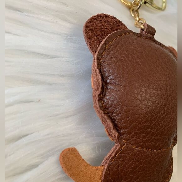 Handmade Genuine Leather Colorblock Cartoon Tiger Keychain/Handbag Charm - Picture 8 of 8